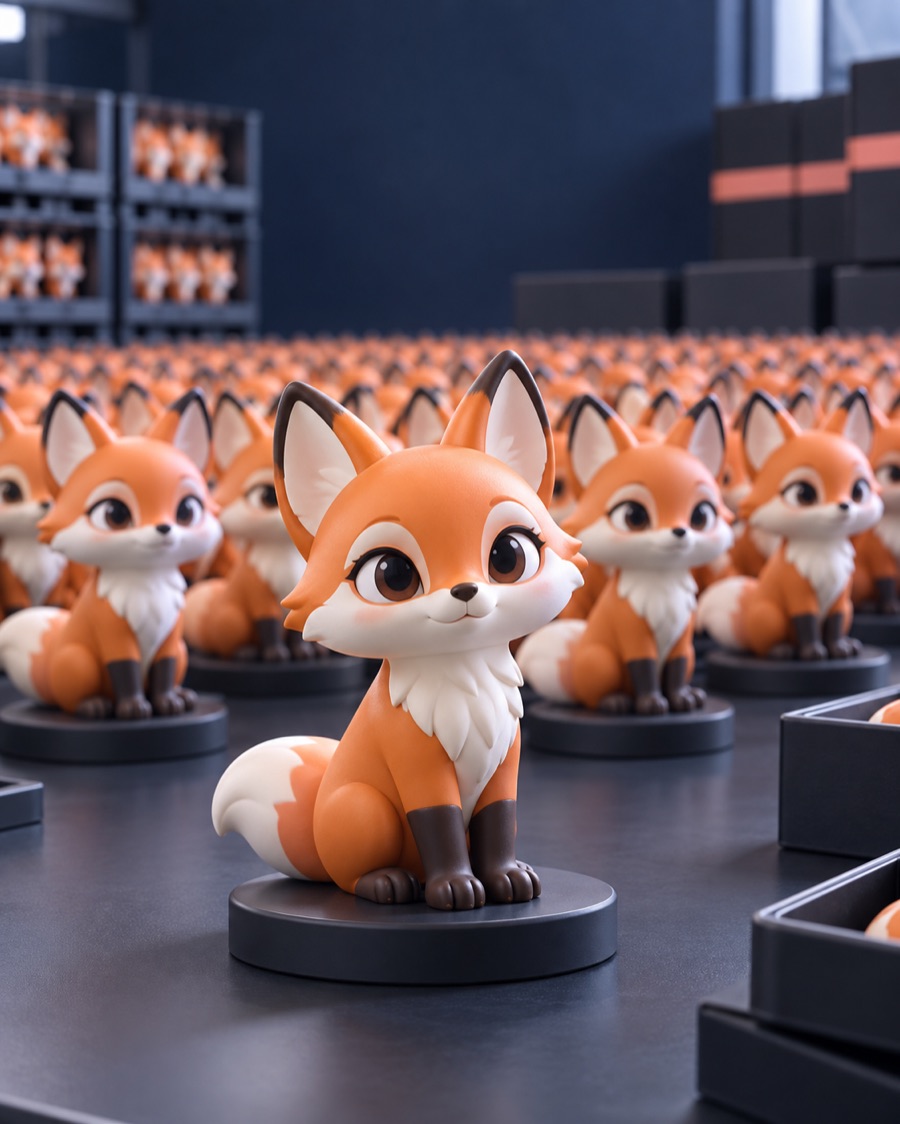 PVC figures in production