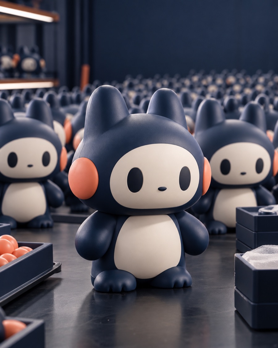 Vinyl toys in production