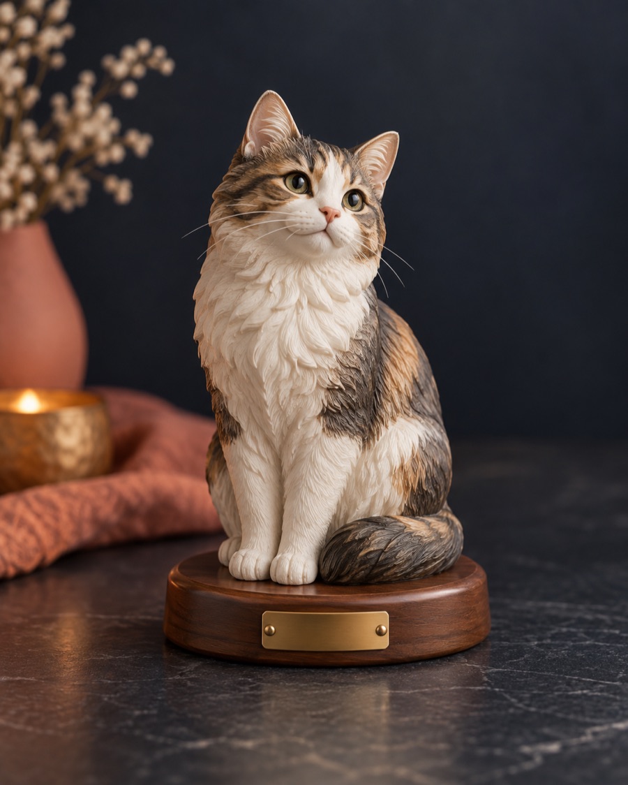 Pet memorial figurine